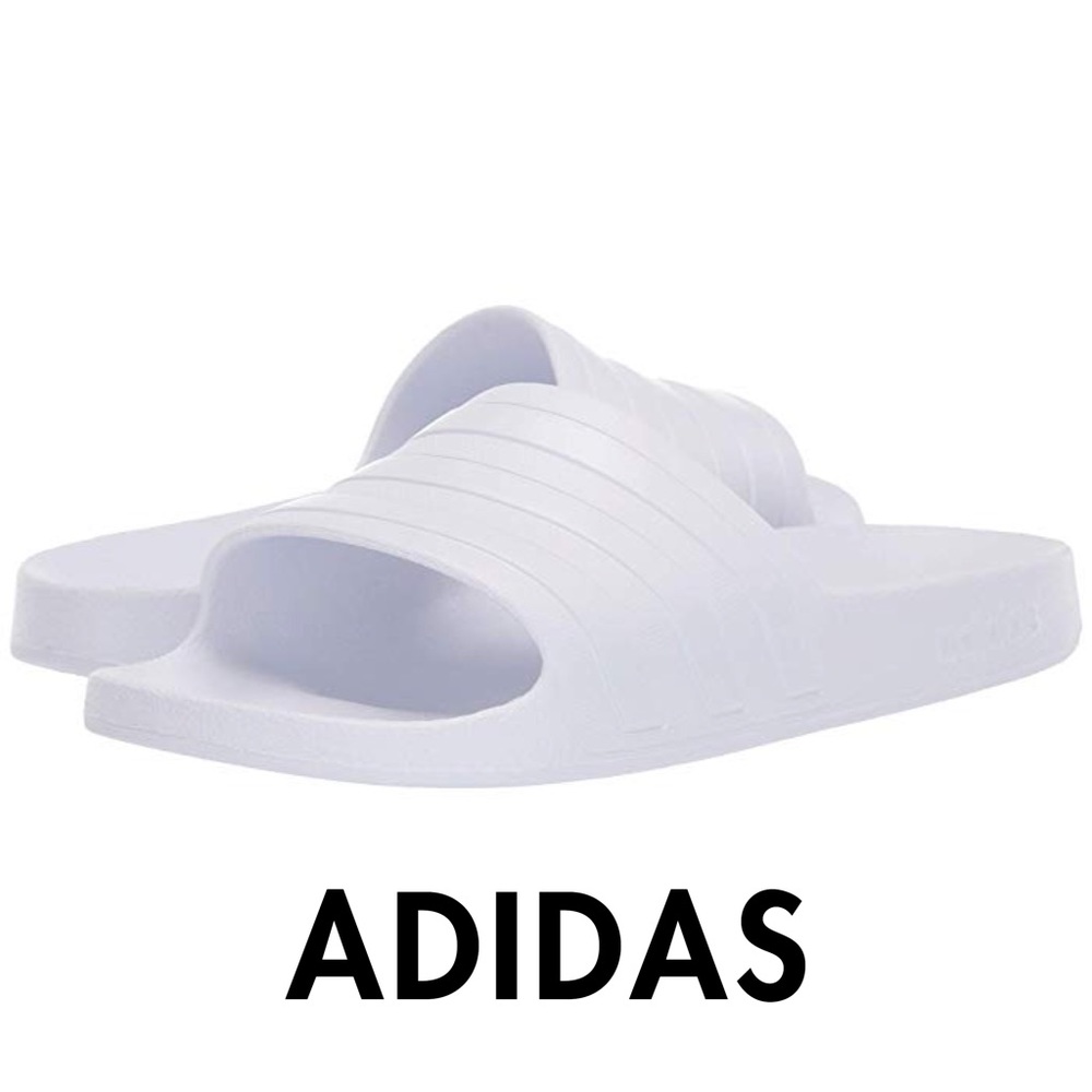 ✨NEW✨ ADIDAS Adilette Aqua Sandals Slides White 8